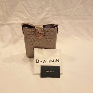 Brahmin Mini Crossbody, Pewter Metalic